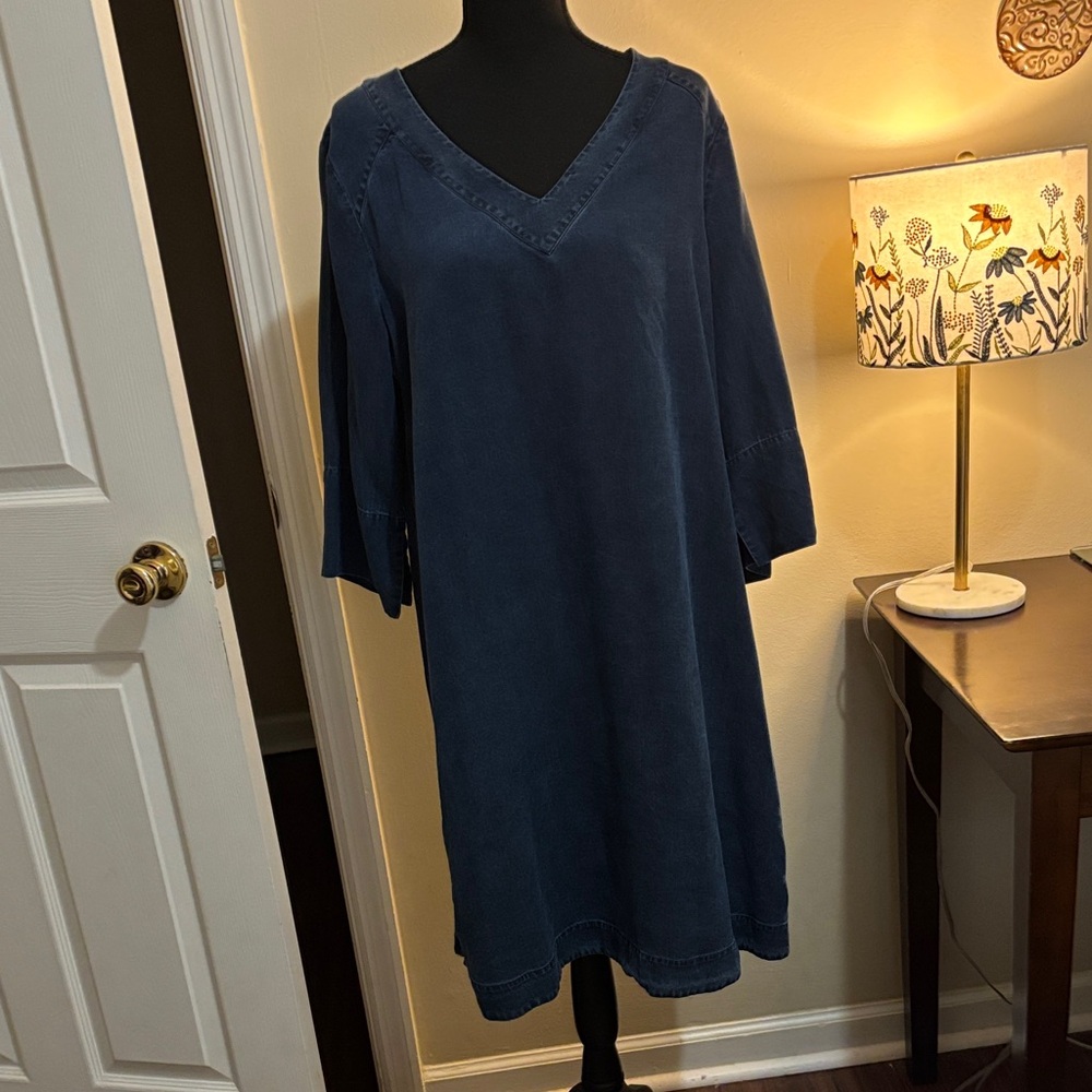 Soft Surroundings Blue Midi Dress